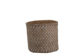 Flowerpot Imitation Woven Cement Taupe